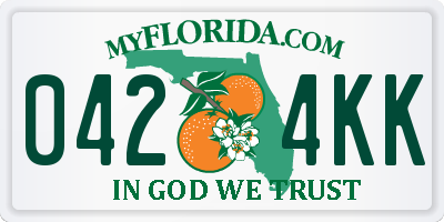 FL license plate 0424KK