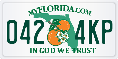 FL license plate 0424KP