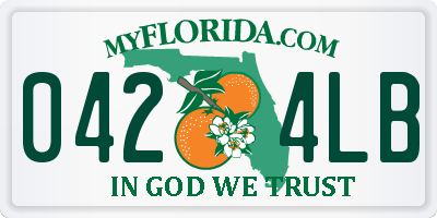 FL license plate 0424LB