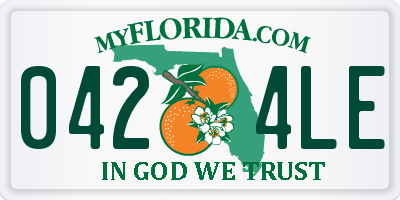 FL license plate 0424LE
