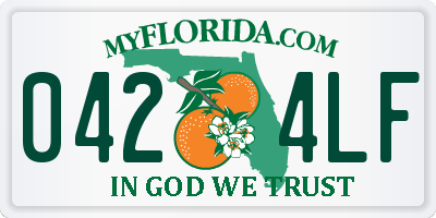 FL license plate 0424LF