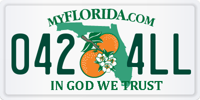 FL license plate 0424LL