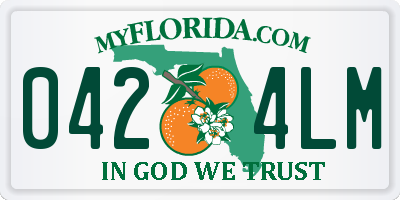 FL license plate 0424LM