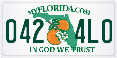 FL license plate 0424LO