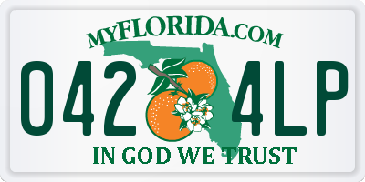FL license plate 0424LP