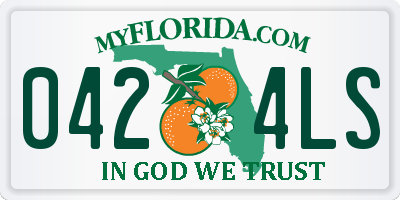 FL license plate 0424LS