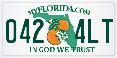 FL license plate 0424LT