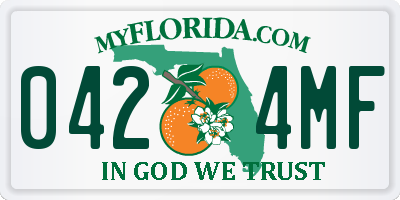 FL license plate 0424MF