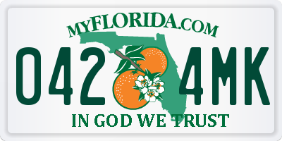 FL license plate 0424MK