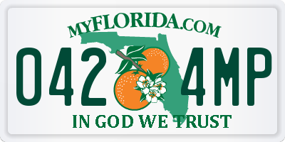 FL license plate 0424MP