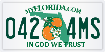 FL license plate 0424MS