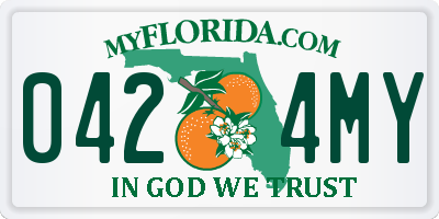 FL license plate 0424MY