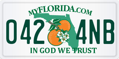 FL license plate 0424NB