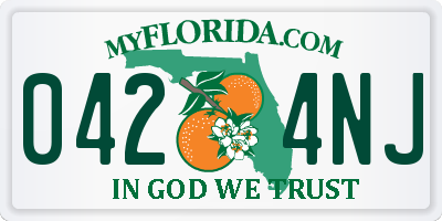 FL license plate 0424NJ