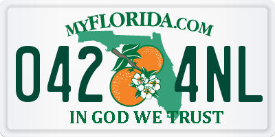 FL license plate 0424NL