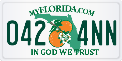 FL license plate 0424NN