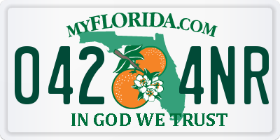 FL license plate 0424NR