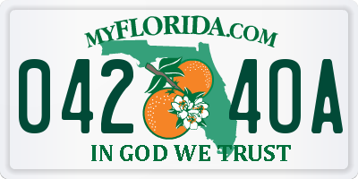 FL license plate 0424OA