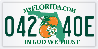 FL license plate 0424OE