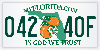 FL license plate 0424OF