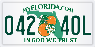 FL license plate 0424OL