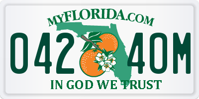 FL license plate 0424OM