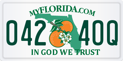 FL license plate 0424OQ