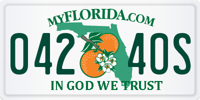 FL license plate 0424OS