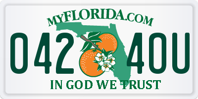 FL license plate 0424OU