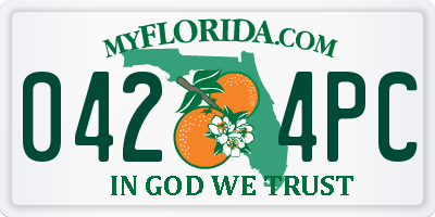 FL license plate 0424PC