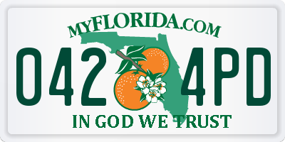 FL license plate 0424PD