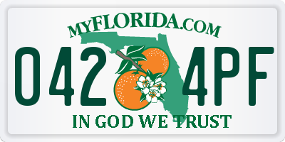 FL license plate 0424PF