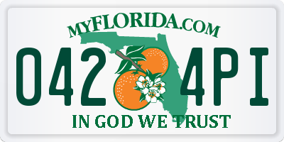 FL license plate 0424PI
