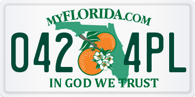 FL license plate 0424PL
