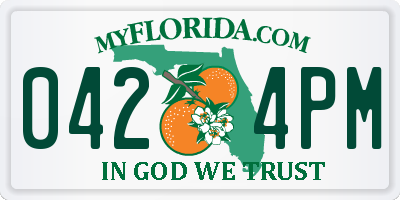 FL license plate 0424PM