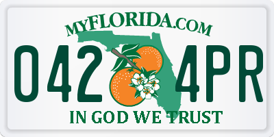 FL license plate 0424PR
