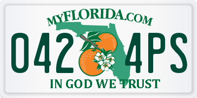 FL license plate 0424PS