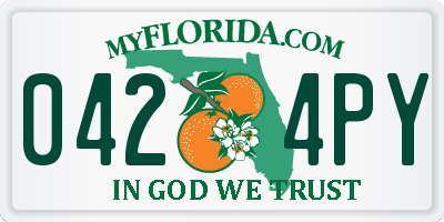 FL license plate 0424PY