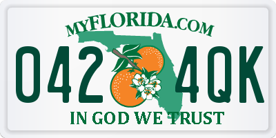 FL license plate 0424QK