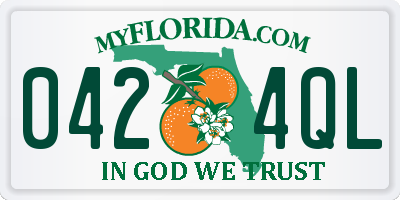 FL license plate 0424QL