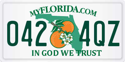 FL license plate 0424QZ