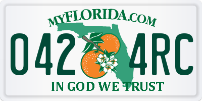 FL license plate 0424RC