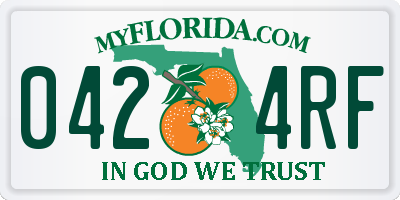 FL license plate 0424RF