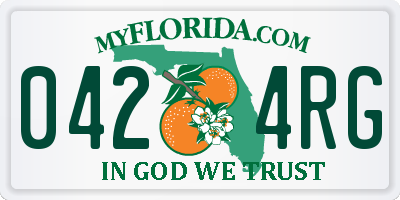 FL license plate 0424RG