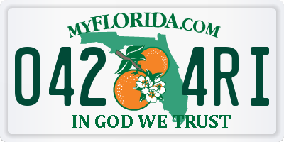 FL license plate 0424RI