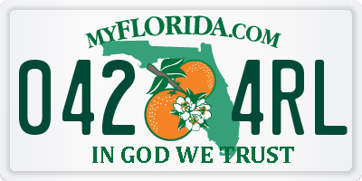 FL license plate 0424RL