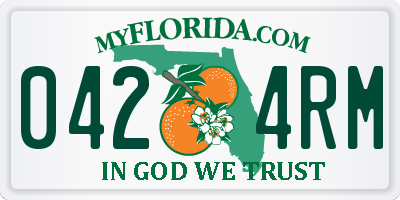 FL license plate 0424RM