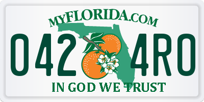 FL license plate 0424RO