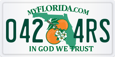 FL license plate 0424RS