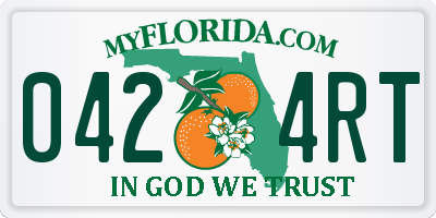 FL license plate 0424RT